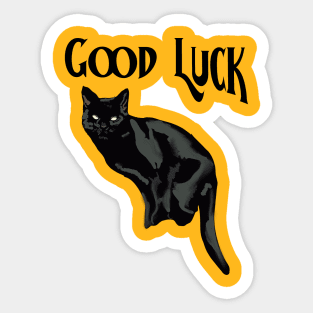 Good luck Black Cat Sticker